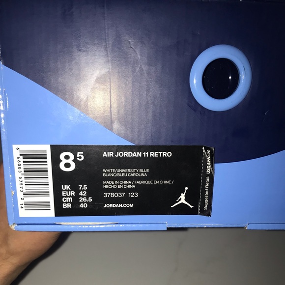 Jordan 11 Win Like 82 White Blue Size 8.5 - Picture 8 of 8